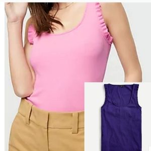 J.Crew ruffle tank